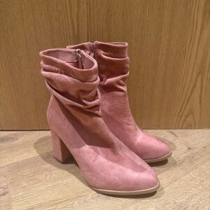 Joe Browns Pink Suede Heeled Boots